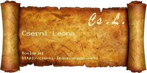Cserni Leona névjegykártya